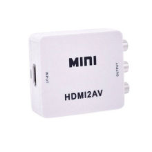 1080P HDMI to AV 3RCA CVBs Composite Video Audio Converter Adapter Supporting PAL/NTSC with USB Charge Cable